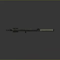 Modern Assault Rifle With Gold And Black Grip Magazine Stock On Reflective Surface