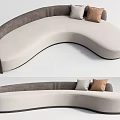 Modern Multiplayer Sofa Curved Multiplayer Sofa Special-shaped Sofa 3d model