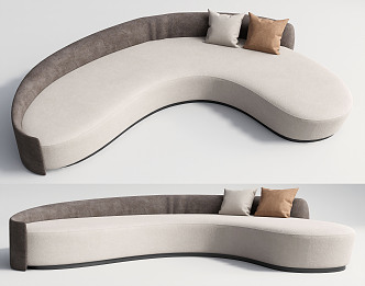 Modern Multiplayer Sofa Curved Multiplayer Sofa Special-shaped Sofa 3d model