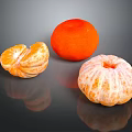 Fresh Citrus Fruits with Whole Peeled and Textured Skin Varieties on Dark Background