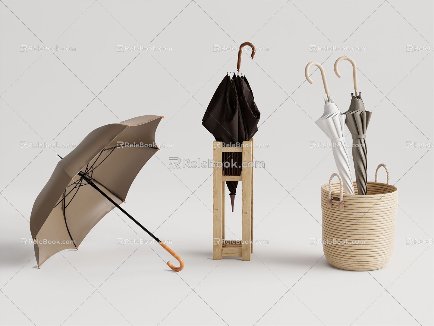 Modern Umbrella Umbrella Rack Umbrella 3d model