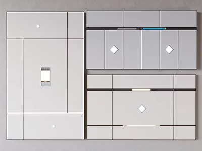 Modern Ceiling Design With Panel Patterns Recessed Lighting And Clean Architectural Lines 3d model