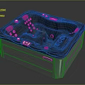 Luxury Whirlpool Bathtub with Multiple Jets Control Panel and Modern Design