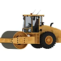 Yellow Road Roller with Cabin Large Drum and Heavy Duty Tires for Construction Site Compaction