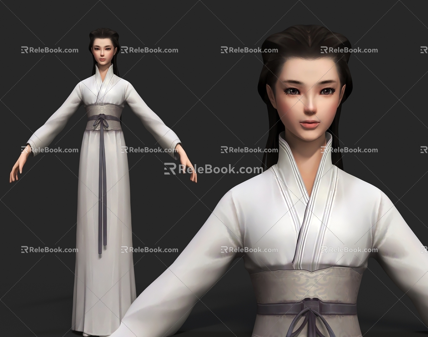 Han and Tang women Chinese women Zen women women games women film and television women anime women film and television characters Hanfu 3d model