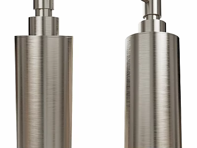 Stainless Steel Pump Dispensers with Brushed Finish and Cylindrical Design for Home Use 3d model