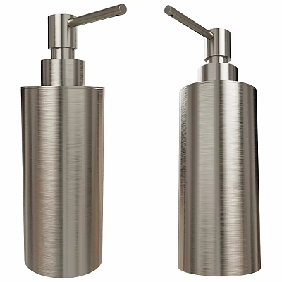 Stainless Steel Pump Dispensers with Brushed Finish and Cylindrical Design for Home Use 3d model