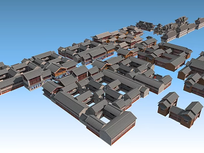 Ancient architecture Chinese style 3d model