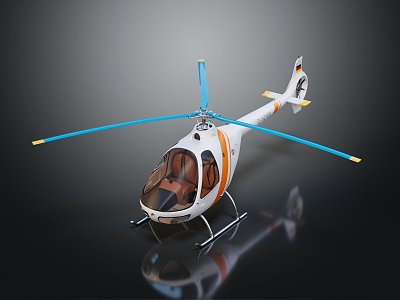 Modern Helicopter Gunship Apache 3d model