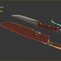 Tactical Weapon Knife with Sharp Metal Blade Wooden Handle and Leather Sheath