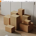 Various Sizes Corrugated Cardboard Boxes Stacked Neatly Arranged In Indoor Setting
