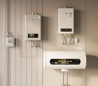Home Wall Mounted Gas And Electric Water Heaters With Digital Displays 3d model