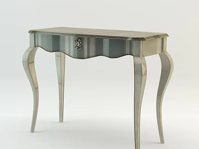 Elegant Console Table With Curved Legs And Decorative Drawer For Entryway Hallway Furniture 3d model
