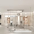 Modern Fashion Clothing Store Interior Design With Display Mannequins And Glass Windows