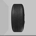 Modern Car Tire With Deep Tread Pattern And Silver Alloy Rim For Passenger Vehicles