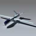 Modern Unmanned Fighter Jet With Long Wingspan And Streamlined Gray Body Design