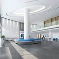 Bright Modern Government Service Hall With Service Windows Waiting Area And Info Desk