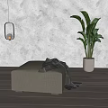 Sofa stool 3d model