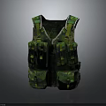 Camouflage Tactical Vest With Multiple Pockets And Adjustable Straps For Outdoor Activities