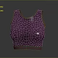 Shiny Metallic Sleeveless Crop Top With Fitted Design For Daily Use