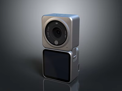 Portable Digital Camera With HD Lens And Compact Display Screen Design 3d model