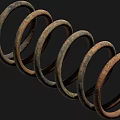 Rusty Old Metal Parts Including Springs Cylinders Gear Components And Bars