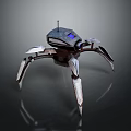 Mechanical Spider Robot With Multi Legs Blue Eyes And Antenna Design 3d model