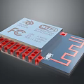Advanced WiFi Module Circuit Board Supporting 2.4GHz 5GHz Extended Range with Red Interfaces