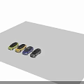 Various Colored Electric Cars Undergoing 100000 km Pure Electric Test