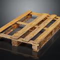 Rustic Wooden Pallet With Natural Wood Slats And Sturdy Structure