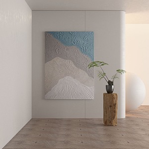 Modern abstract painting decorative painting 3d model