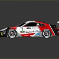 Red And White Racing Car Number 7 With Autovista Kremer Sponsor Logos And Rear Wing
