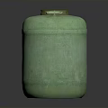 Practical Green Durable Cylindrical Household Storage Container With Lid And Handles