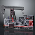 Industrial Oil Pump Jack Equipment With Metal Structure And Protective Fence