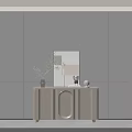 Modern Luxury Cream White Entryway Side Cabinet With Elegant Decor For Stylish Home Interior
