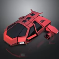 Red Low Poly Concept Car Featuring Stylish 3D Design And Aerodynamic Structure 3d model