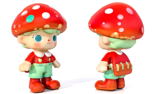 Mushroom doll toy ornaments 3d model