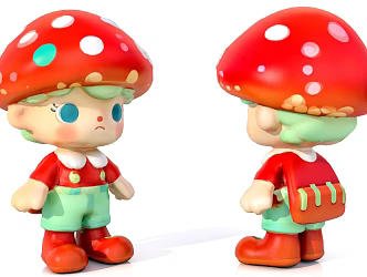 Mushroom doll toy ornaments 3d model