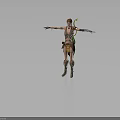 Female Warrior Adventurer With Vine Creature Companion In Green Accent Armor And Boots
