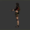 Warrior Character With Combat Gear And Tactical Equipment