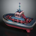 3D Rendered Colorful Yacht With Detailed Structure