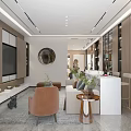 Modern basement negative first floor 3d model