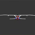 Advanced Spacecraft With White Mesh Solar Wings And Blue Red Components