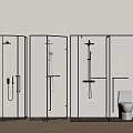 Modern Transparent Glass Shower Enclosures In Bathroom Design With Toilet And Clean Lines