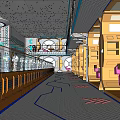 Futuristic Cybercafe Interior With Tech Inspired Design Comfortable Seats And Neon Lights