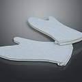 White Textured Kitchen Oven Mitts For Heat Resistant Cooking Use