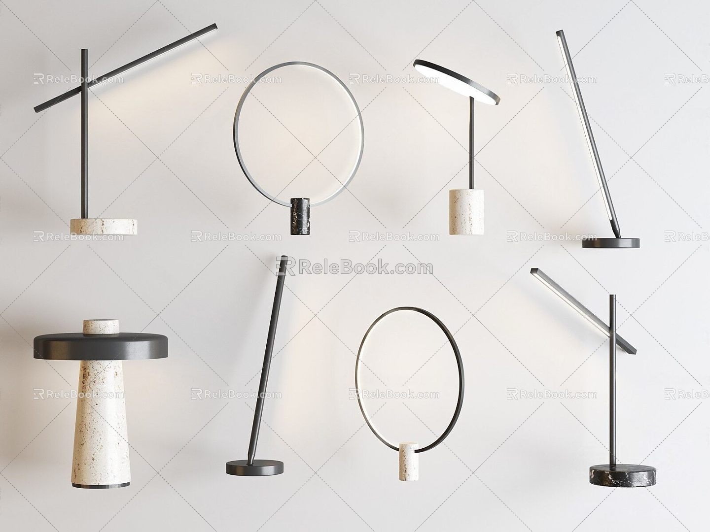 Modern table lamp 3d model