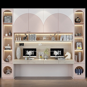 Modern Decorative Cabinet Work Area 3d model