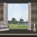 Elegant Modern Sheer Curtains With Linen Drapes In Living Room Window View