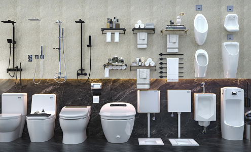 modern sanitary ware toilet 3d model